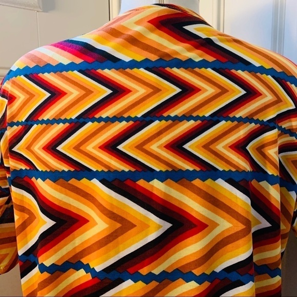 Lularoe | Irma Zig Zag Pattern Orange Tunic XXS - Picture 5 of 8